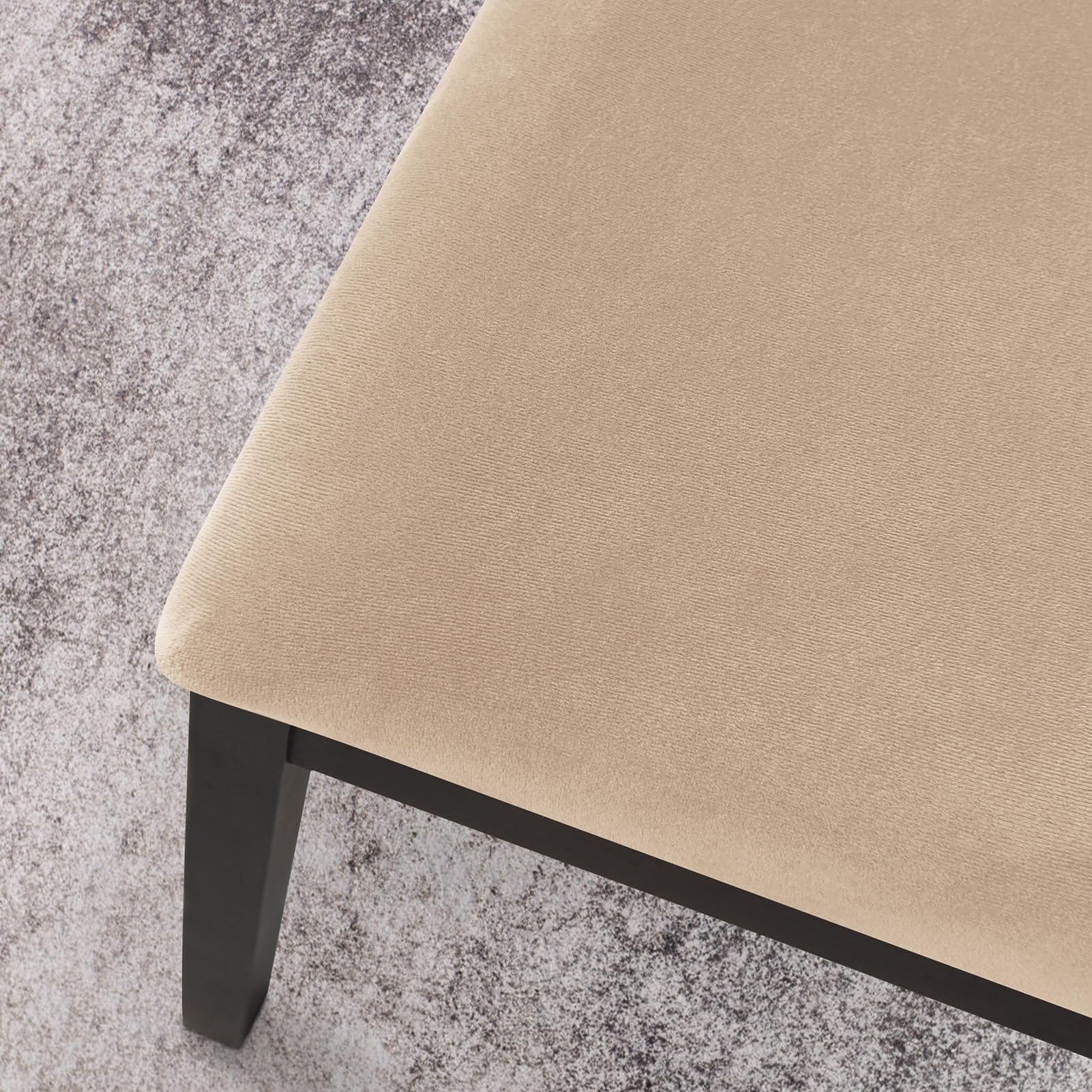 Funda de Asiento para Sillas Comedor, Fundas para Sillas Elásticas Funda para Asiento Silla Extraíble, Terciopelo Funda Asiento Silla (Caqui,6)