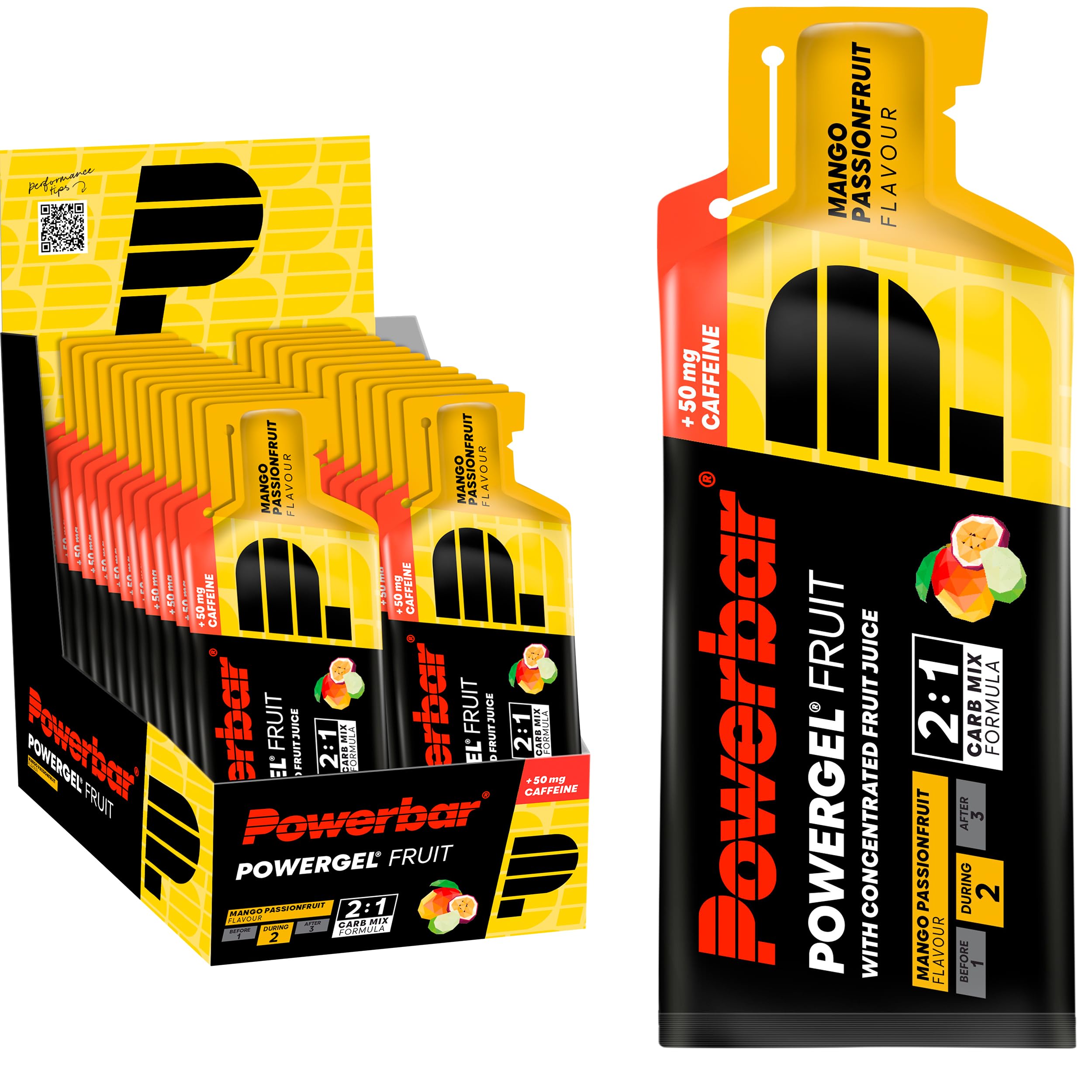 Powerbar PowerGel (24x41g) Mango Passionfruit (with caffeine)