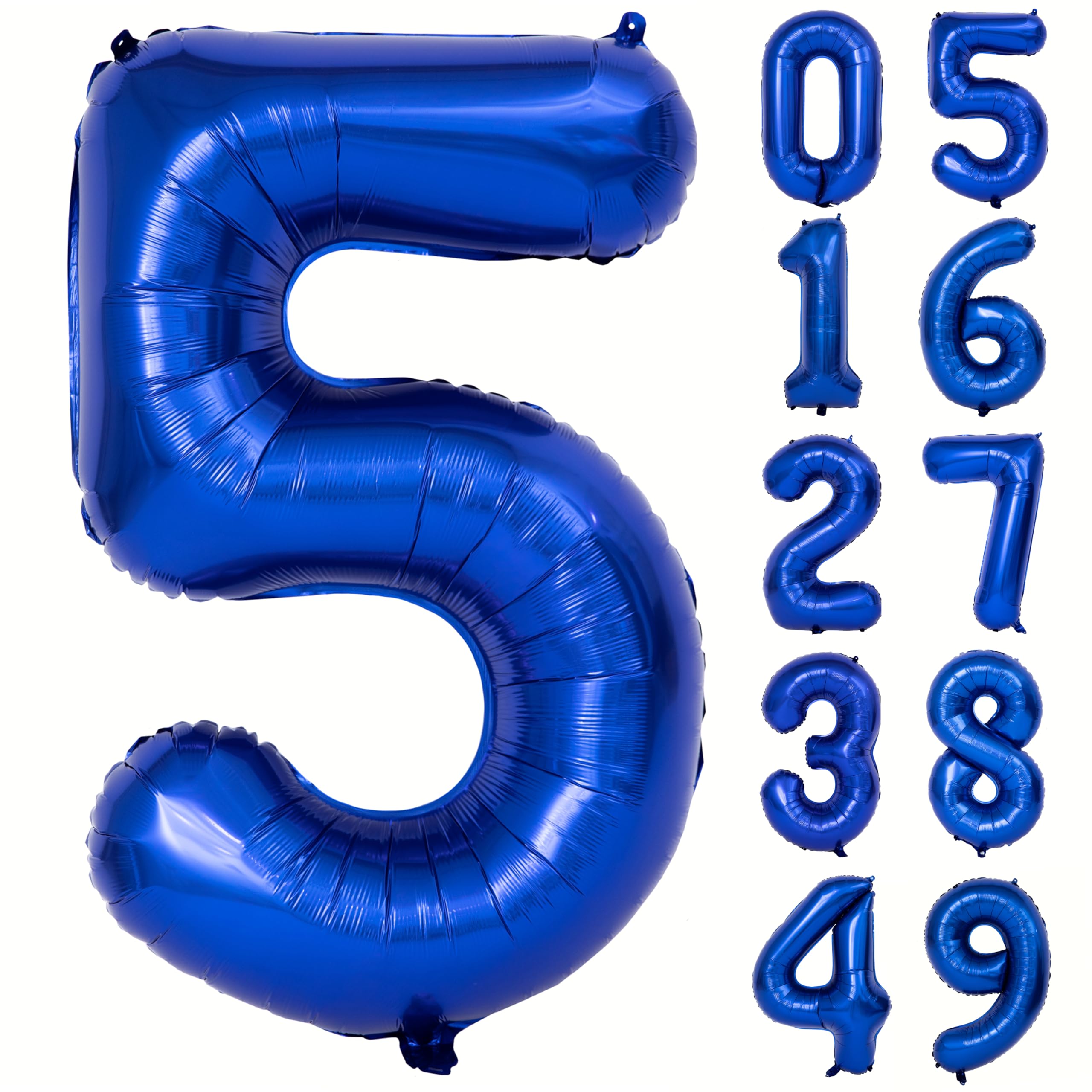 YOIOZAIZAI 40'' Dark blue Number Balloons Helium Foil Mylar Balloon Birthday Party banquet Decoration digital 5