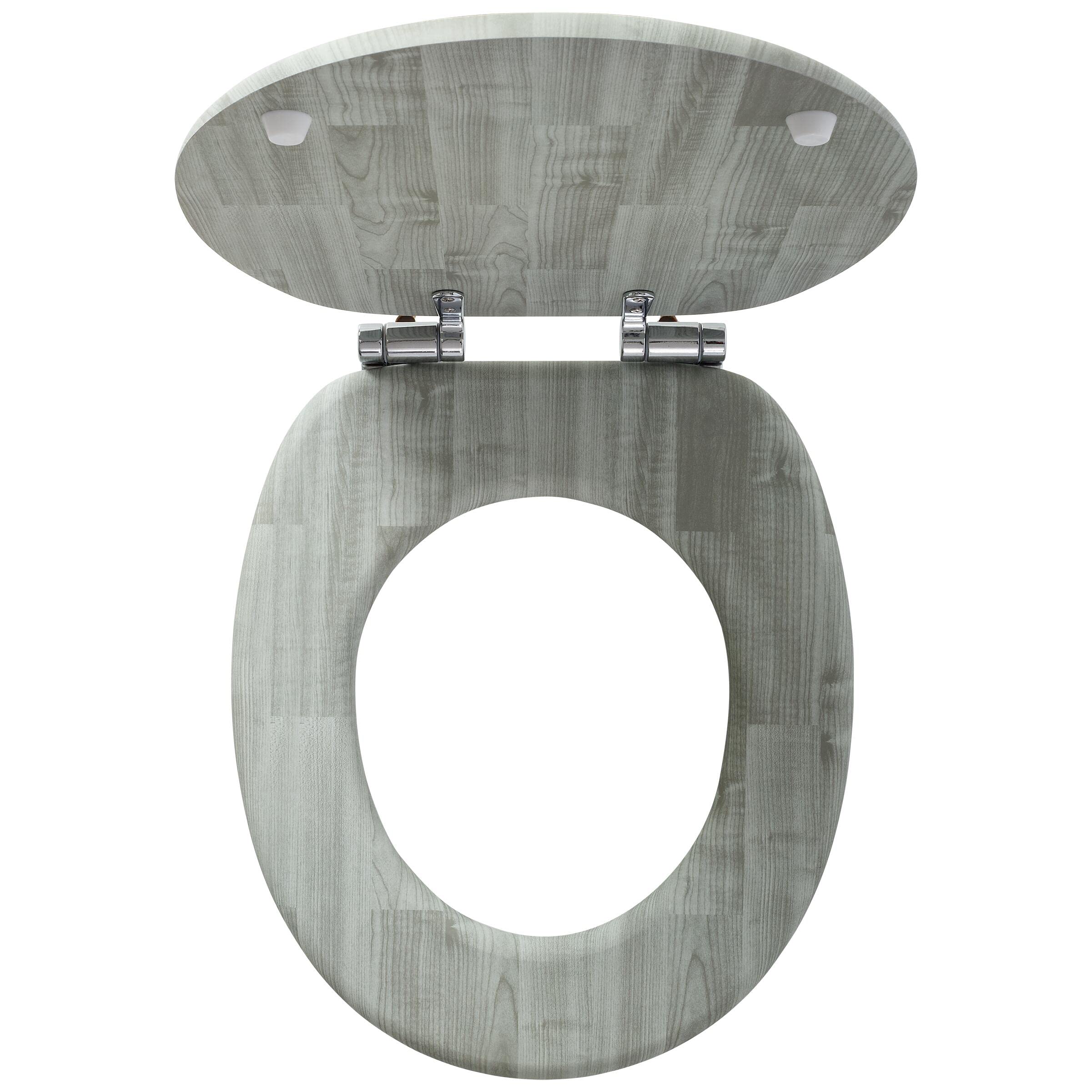 Tiger Titan Asiento de Inodoro, MDF, Gris, 37x44x4 cm