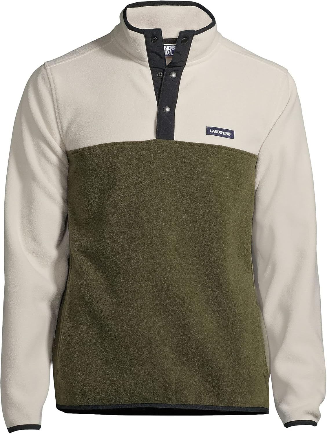 Snap Neck Pullover Lands End Fleece Pullover Lands' End Heritage
