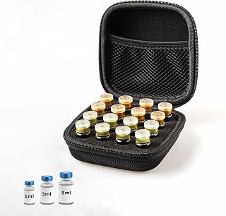 Peptide Vial Case for Fridge Storage, 16 Slot Organizer for 1-3mL GLP-1 & Insulin Vials, Hard Shell Refrigerator Storage Case with Mesh Pocket for Syringes & Accessories