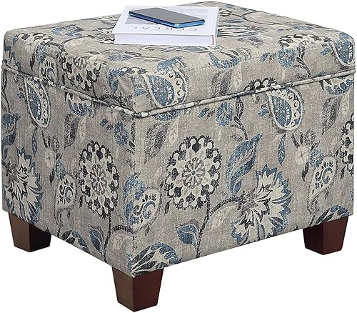 Miniatura 4 de Convenience Concepts Madison Storage Otomana de 21.75 pulgadas, moderno reposapiés tapizado y asiento con tapa con bisagras para sala de estar,