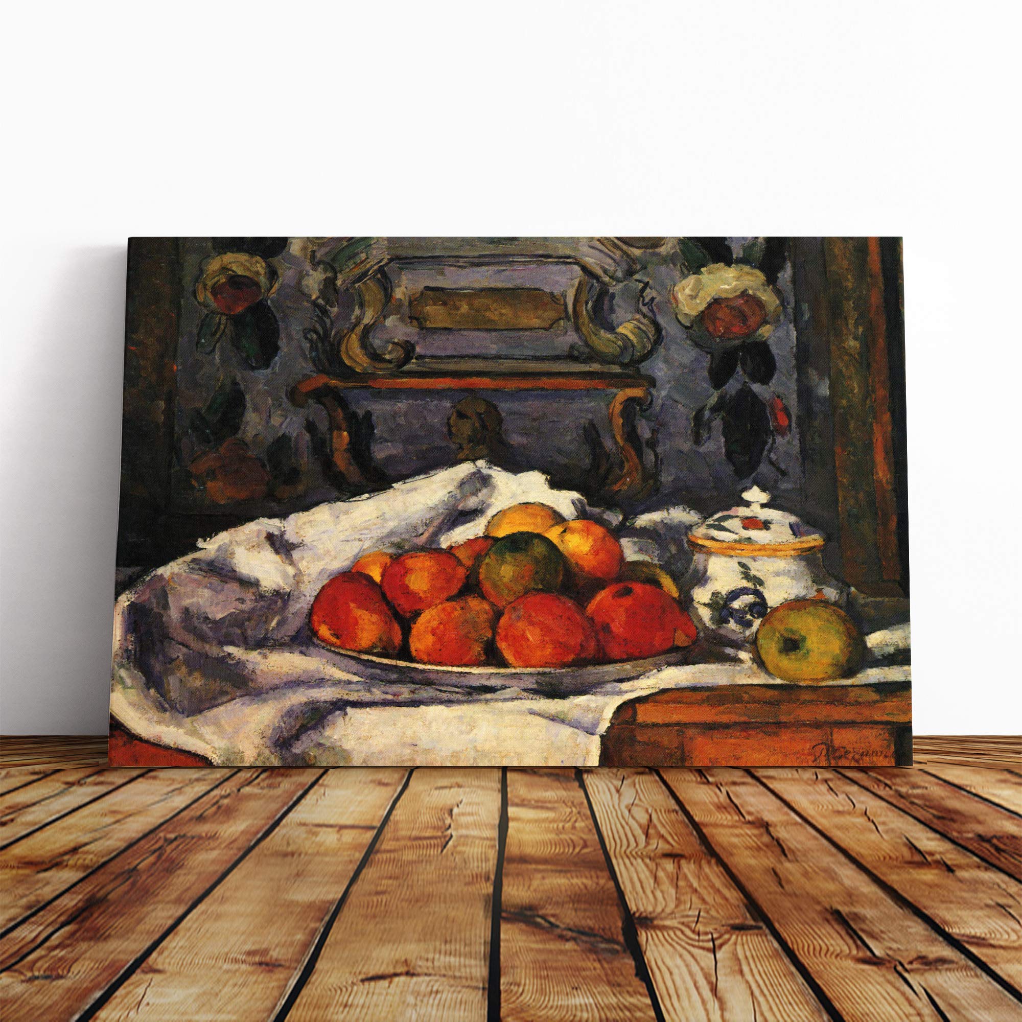 Paul Cezanne Still Life (3) Canvas Print | Gallery Wrapped 30mm Frame Wall Art | 20x14 inches | Ready to Hang | Modern Still Life Picture | Living Room Bedroom Lounge Office