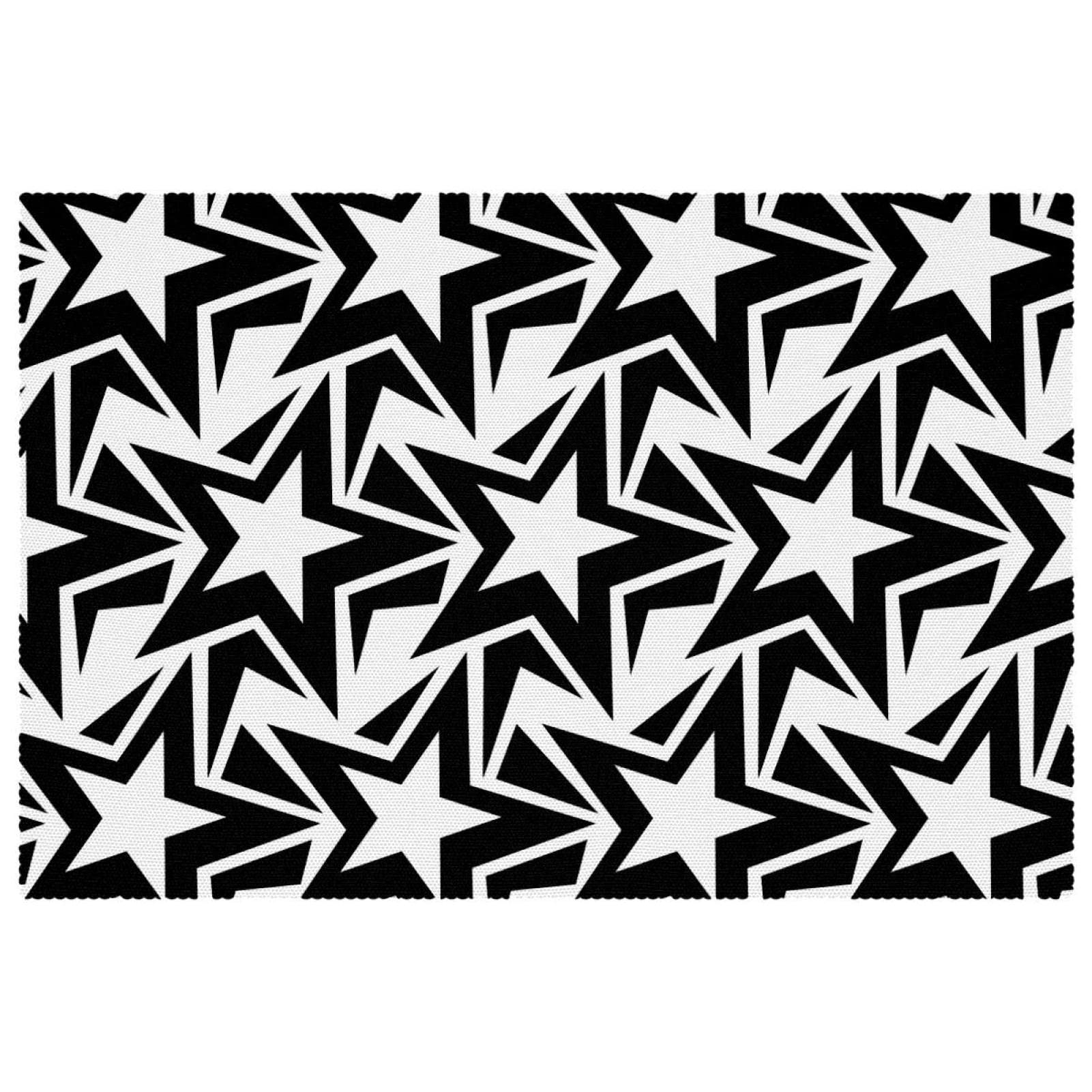 Sets de table antidérapants et résistants à la chaleur motif étoiles lot de 6