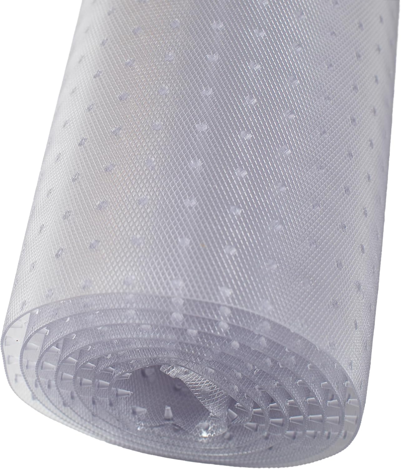 Photo 1 of RESILIA Industrial Deep Pile Carpet Runner - Crosshatch Pattern Non Slip Carpet & Rug Protector Mat, Waterproof Clear Plastic Vinyl Floor Covering, 24 Inches Wide x 6 Feet Long, Made in The USA