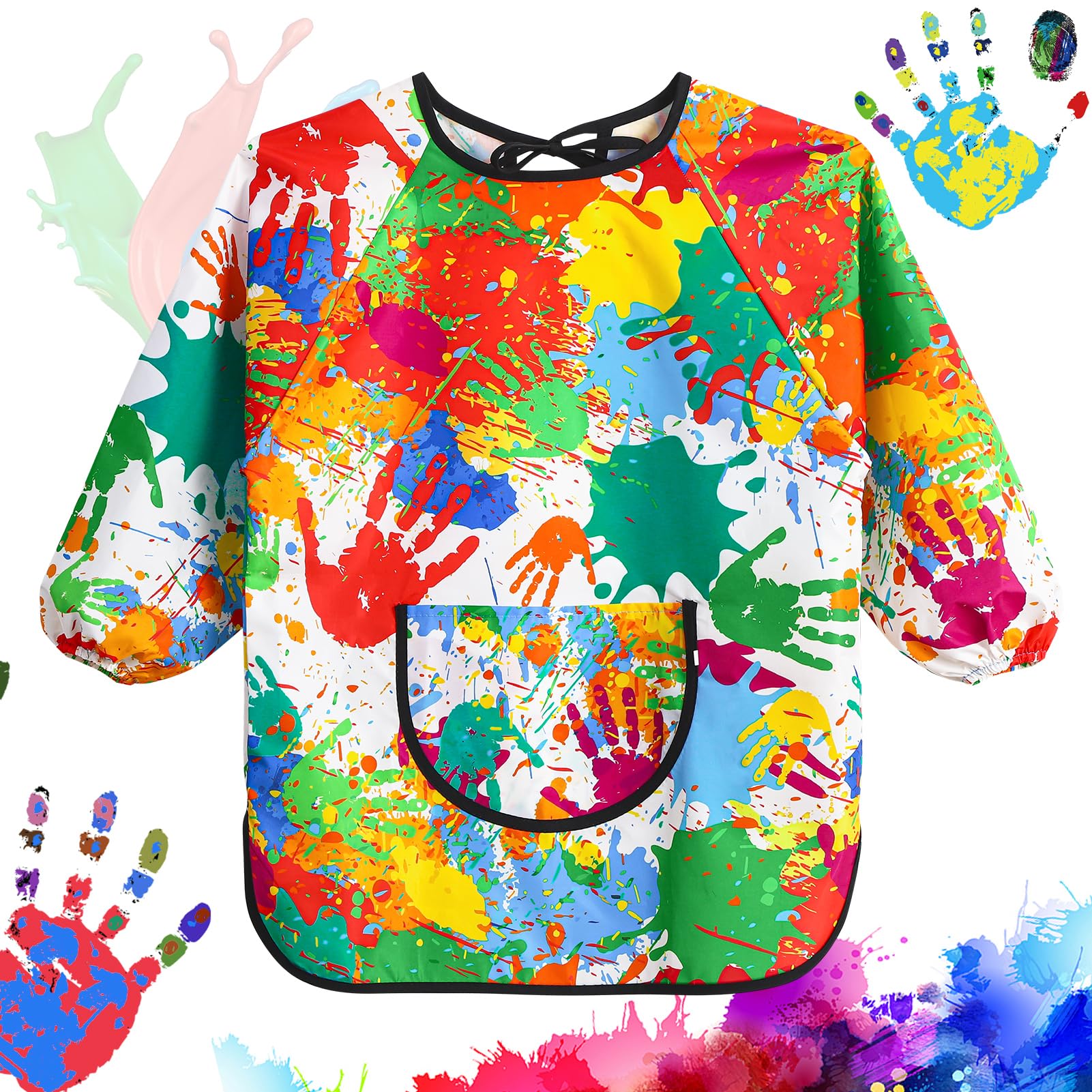 GSrenyu Kids Painting Apron, Waterproof Child Art Smock with Pocket