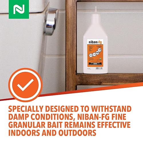 Miniatura 7 de Nisus NiBan-FG - Cebo granular fino, para interiores y exteriores, resistente a la humedad con ácido ortopórico, para hormigas, cucarachas, grillos,