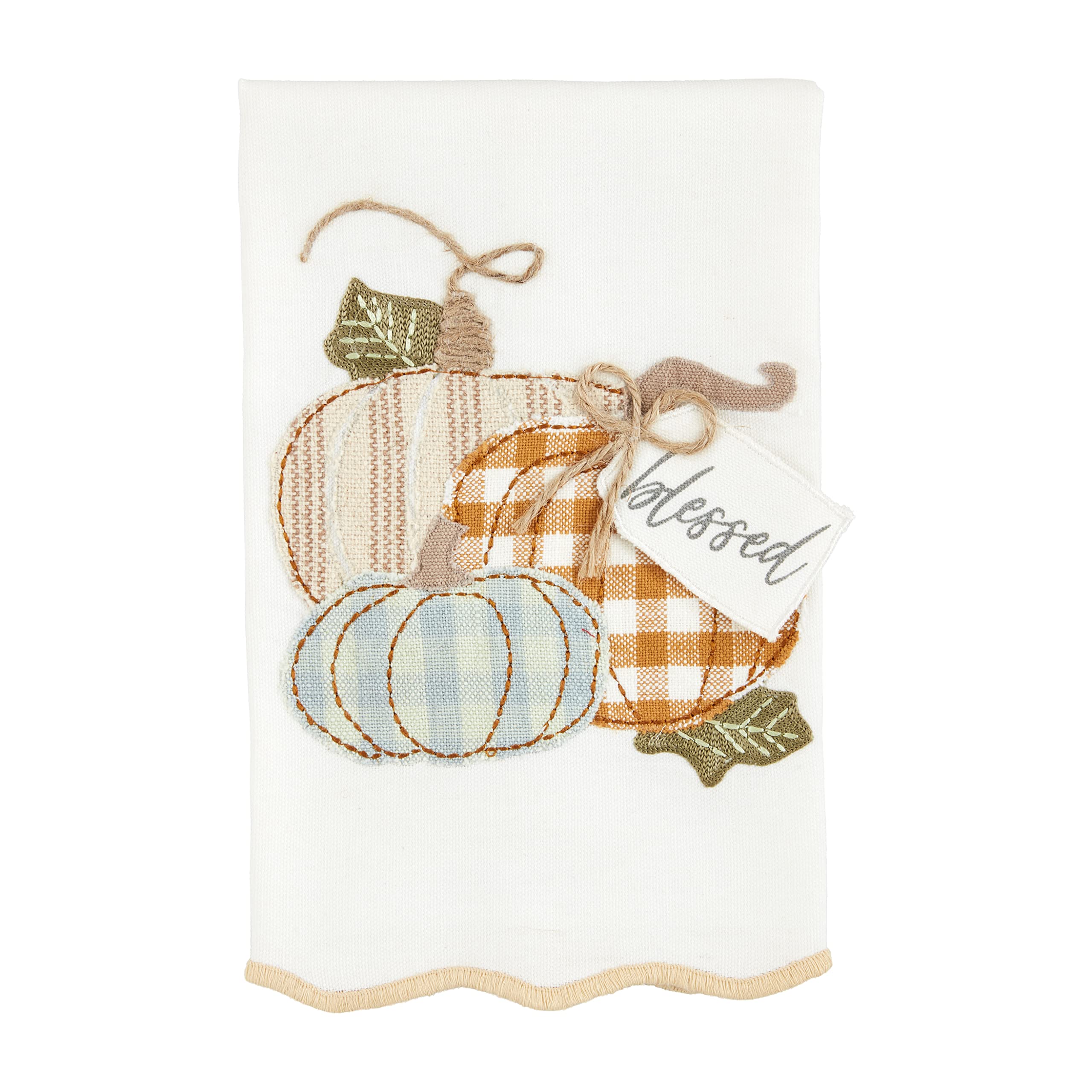 Mud PieFall Hand Towel, Blessed, 14" x 21"