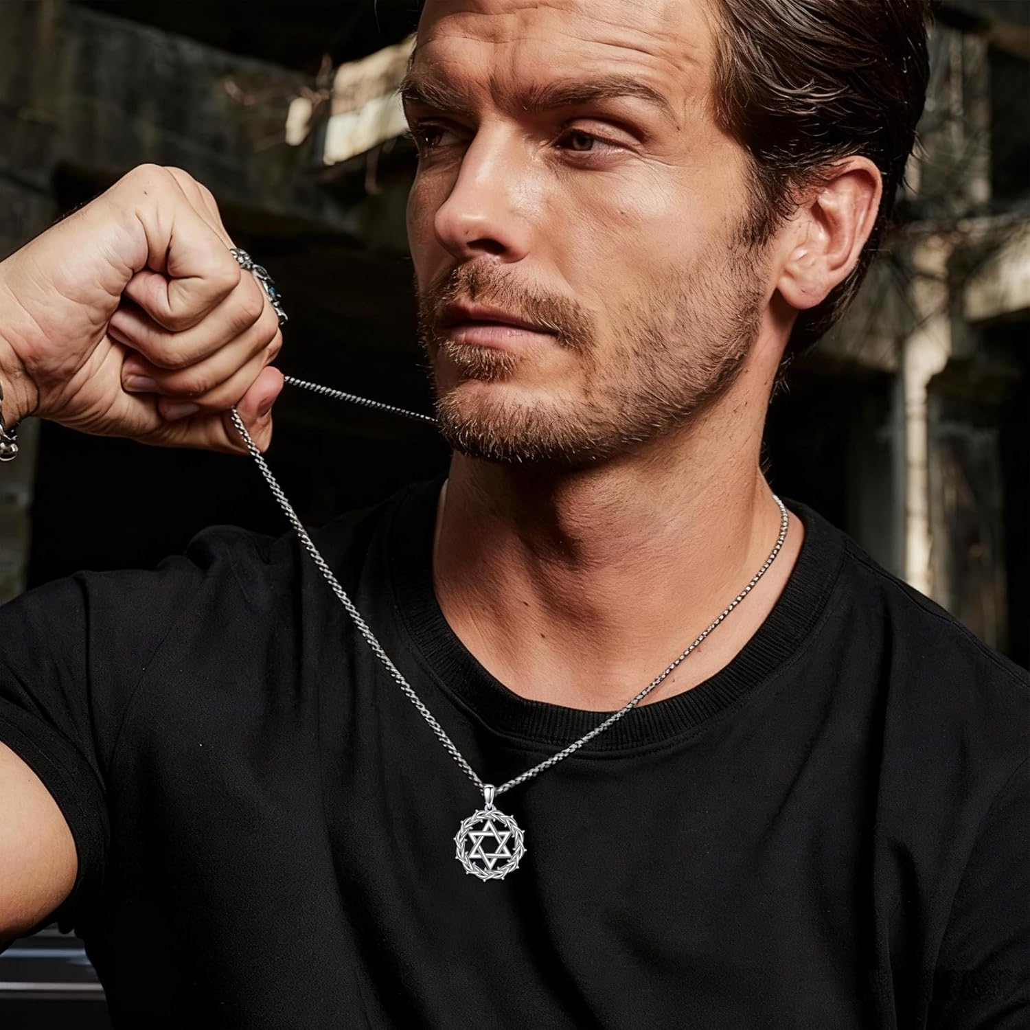 PELOVNY Star of David Necklace 925 Sterling Silver Pendant Jewelry for Anniversary Birthday Christmas Gifts Men Women - Image 2