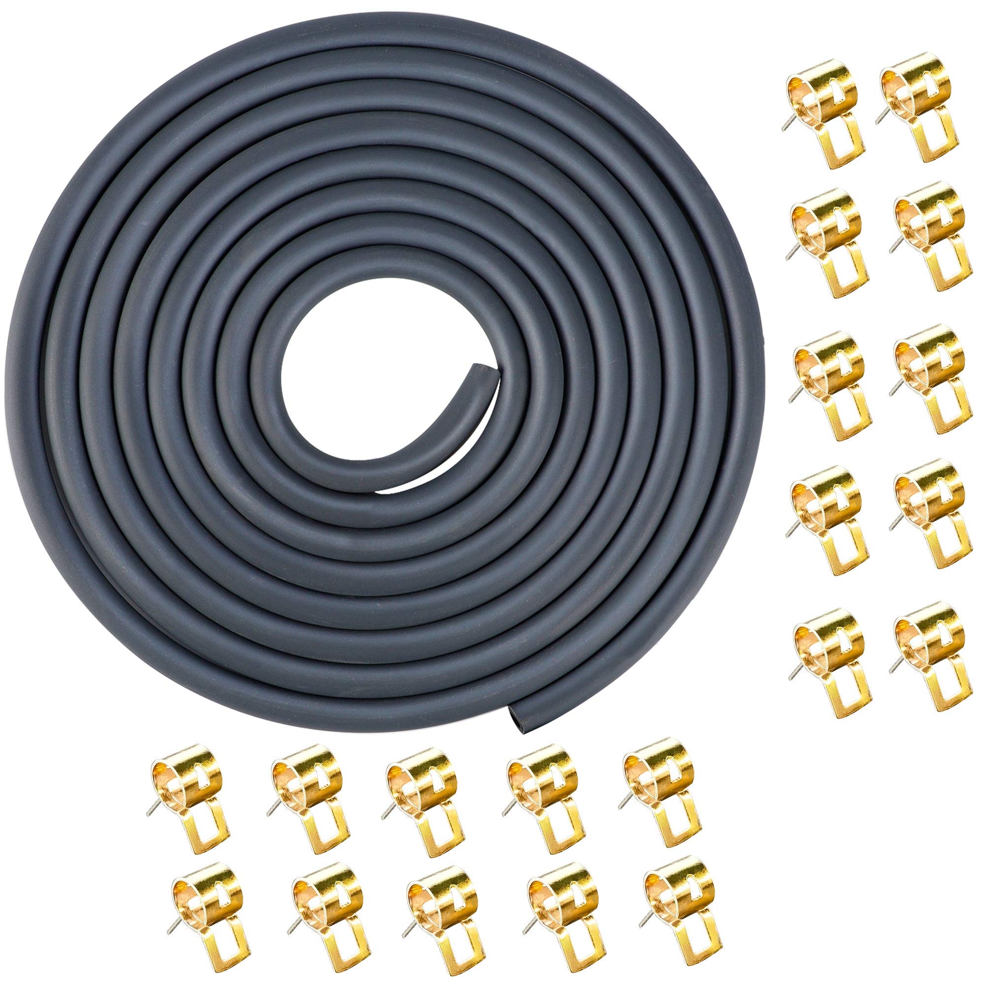 Meekear 3/16 Inch ID Fuel Line Kit, 10FT Rubber Fuel Line with 20 Pcs 2