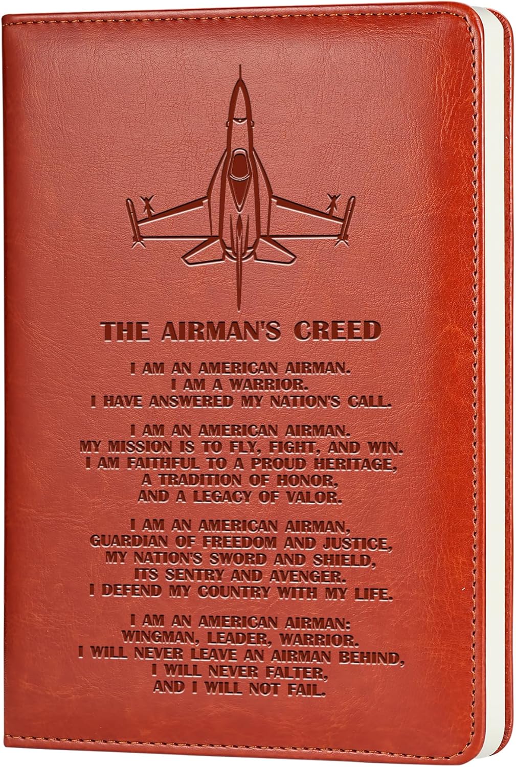 Amazon.com : JOHSBYD A5 Air Force Leather Journal Notebook for Men, 200 ...