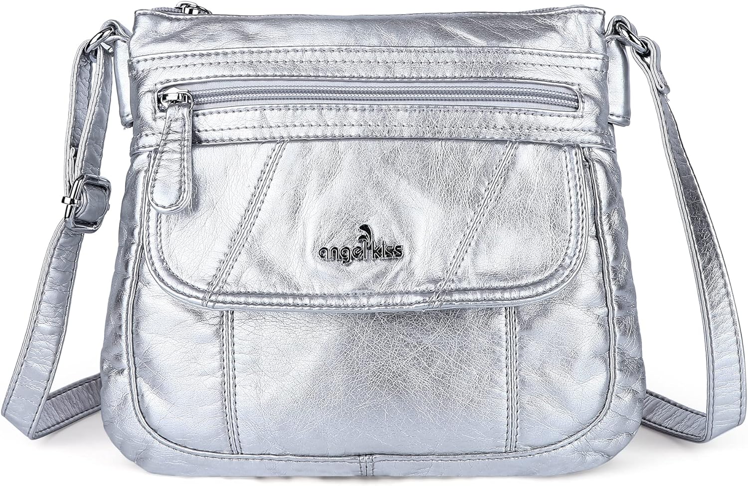 Angelkiss Small Womens Crossbody Bag Leather Shoulder Purse for Women Hobo Bag with Adjustable Shoulder Strap