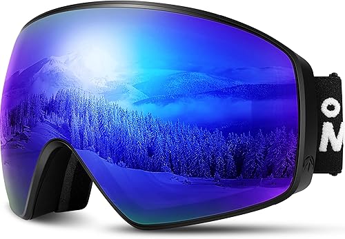 OutdoorMaster Gafas de esquí Horizon - Gafas de snowboard con lente magnética intercambiable, sin marco