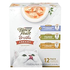 Purina Fancy Feast Lickable Broth Topper Complement Creamy Wet Cat Food Variety Pack - (Pack of 12) 1.4 oz. Pouches