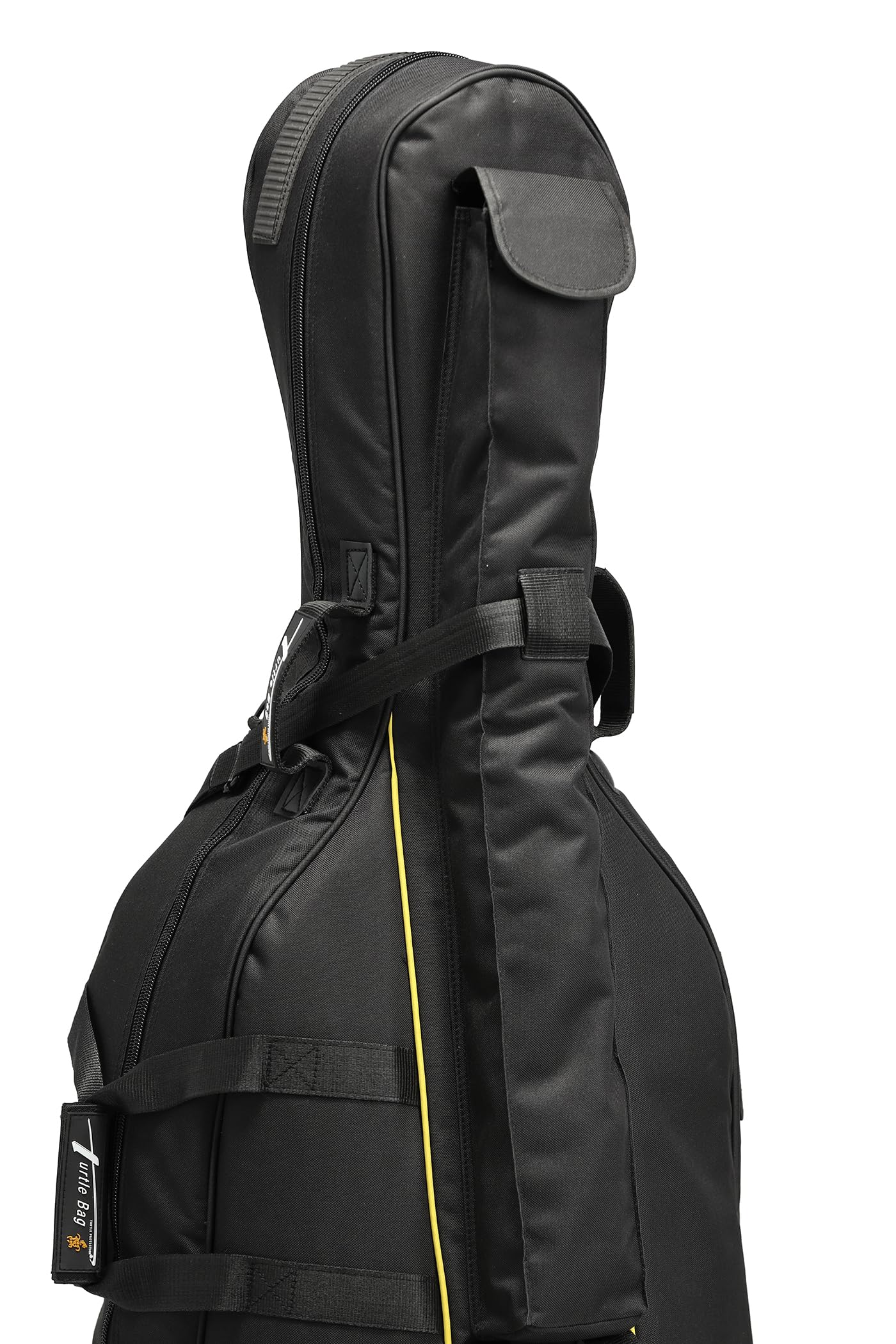 GEWA Pure 3/4 Cello Gig Bag Classic CS01 (acolchado interior de tricot de 25 mm, ruedas, tejido exterior impermeable, firmemente cosido, juego de mochilas acolchadas, peso: 3,6 kg), negro