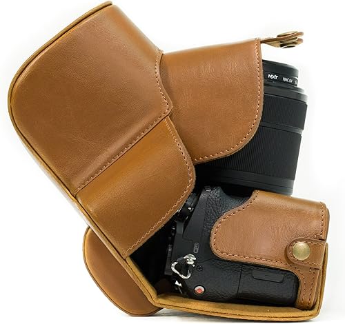 Miniatura 3 de MegaGear Sony Alpha A7S II, A7R II, A7 II (1.102-2.756 in) Ever Ready - Funda de piel para cámara y correa con acceso a la batería, color marrón