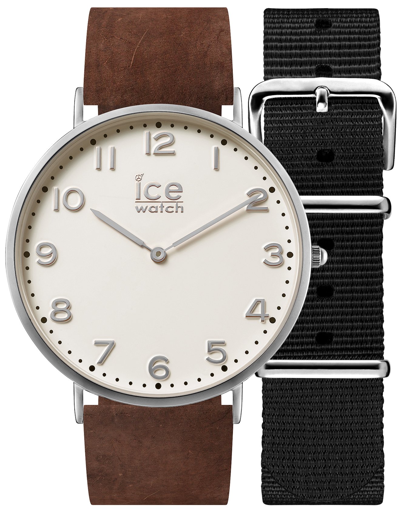 Ice-Watch - City Glasgow - Reloj Marrón para Hombre (Unisex) con Correa de Nylon - 001358 (Medium)