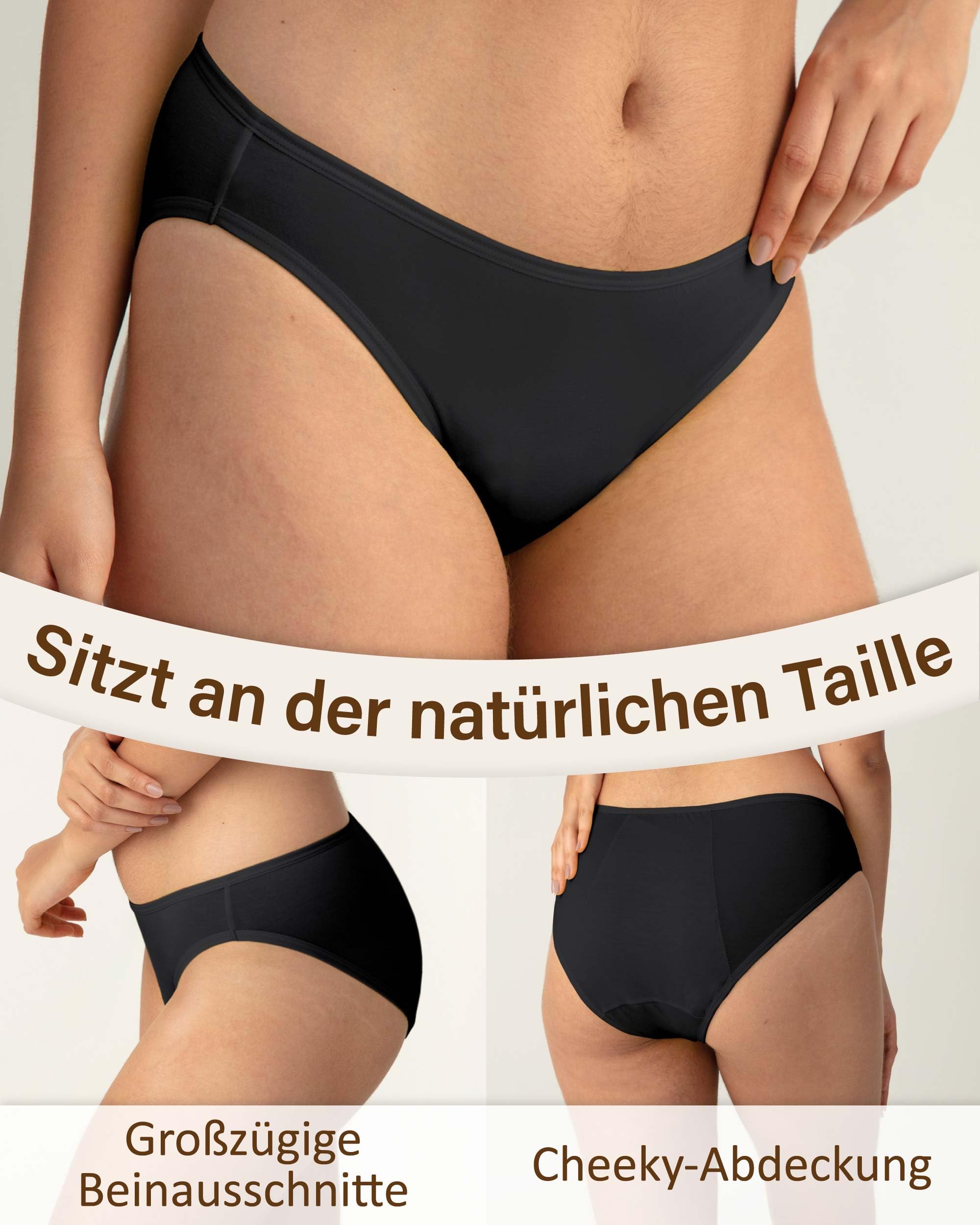 Neione Periodenunterwäsche Starke Blutung Unterhosen Damen auslaufsicherer Brazilian Slip Modal