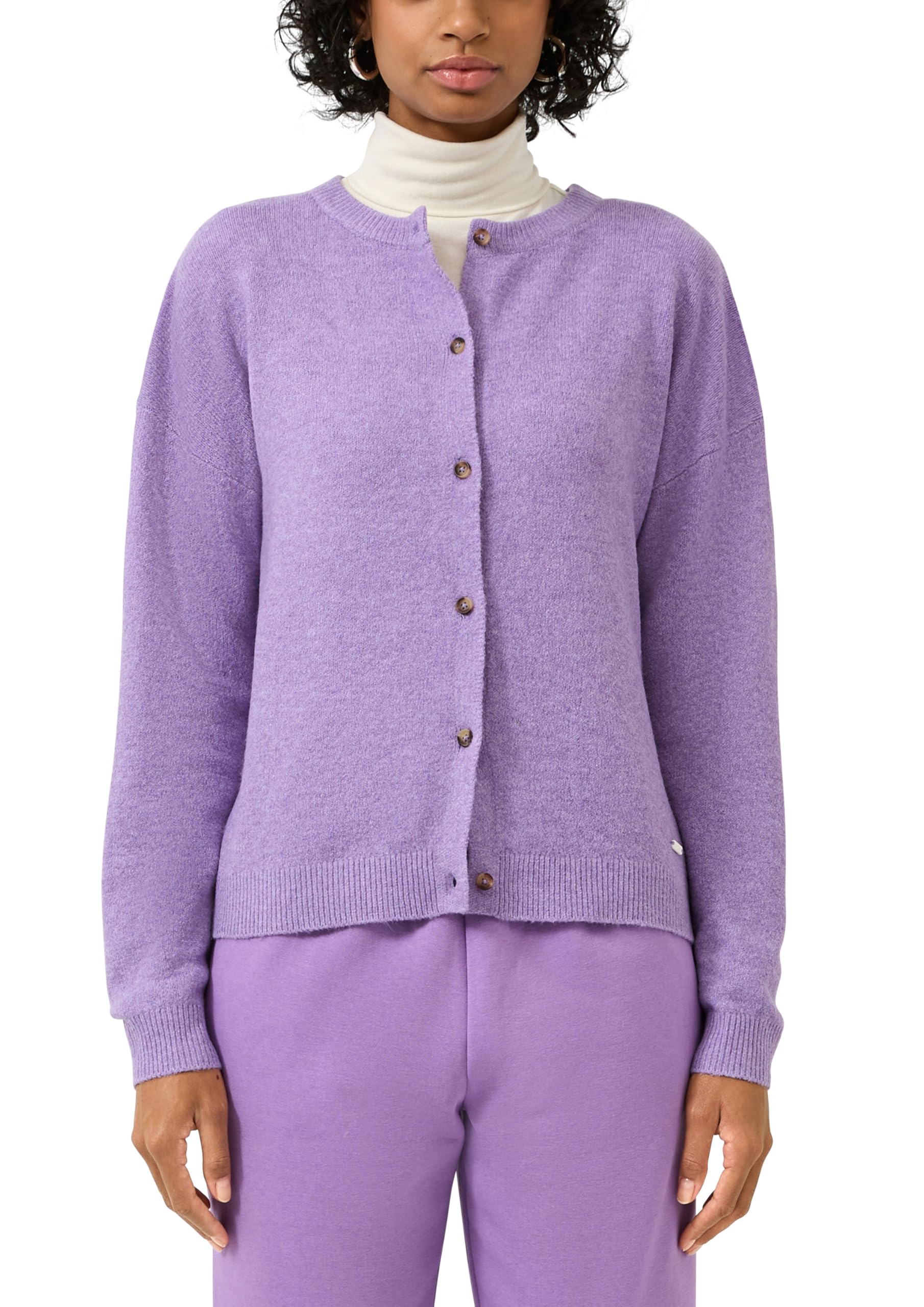 QS Melierte Strickjacke