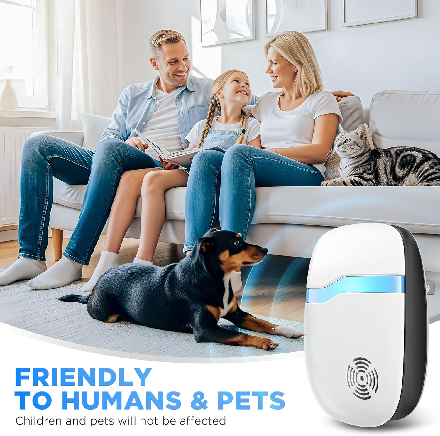 (2026 Upgraded) Ultrasonic Rodent & Pest Indoor Repeller - Stronger Driving Force, Repellent for Mouse, Rats, Cockroaches, Bugs, Ants, Spiders, Plug-in Control Device, Silent for Home (6 Pack)