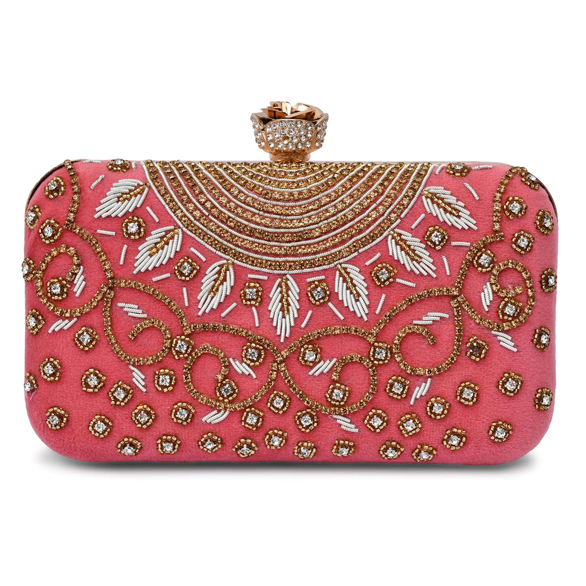 For The Beautiful You Baby pink Rose Neck Womens Clutch (B0BJQ1CHHJ) Amazon Price History, Amazon Price Tracker