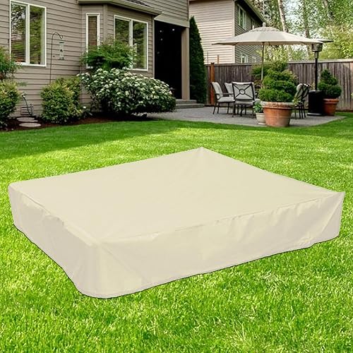 Miniatura 6 de Hoypeyfiy Cubierta para arenero para arenero, cubierta de arena para niños para protección de arena y juguetes, funda protectora cuadrada con cordón