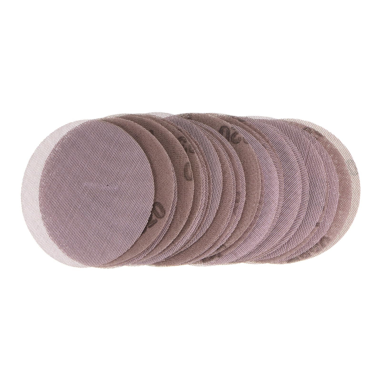 sourcing map 35pcs Mesh Sanding Discs 5 Inch Hook and Loop Sanding Net 320 Grits Dust Free Abrasive Pads for Car Wood Drywall Metal Polishing & Grinding