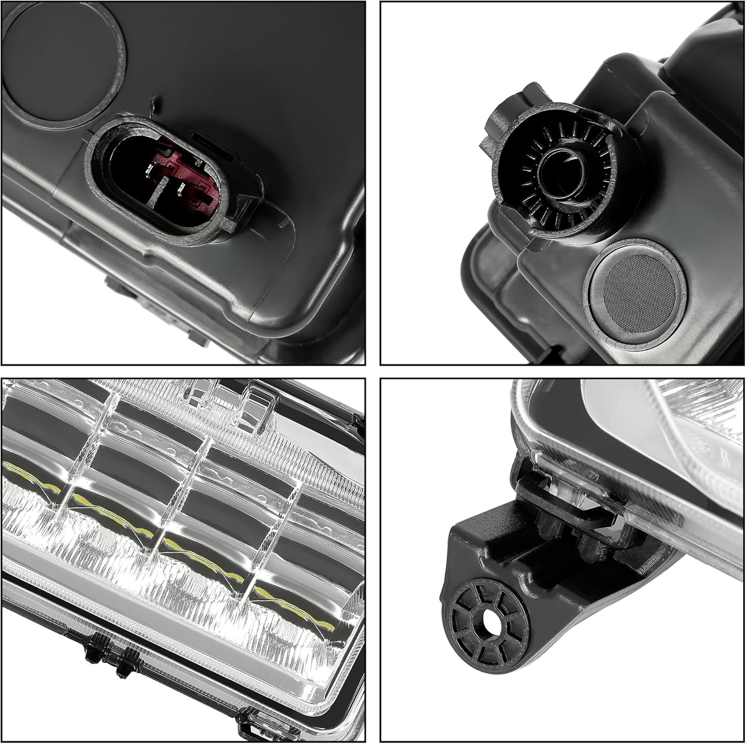 HECASA LED Fog Lights Compatible with 2019-2023 GMC Sierra 1500 Denali Front Driving Fog Lamp Assembly w/White LED Fog Light Right Passenger Side