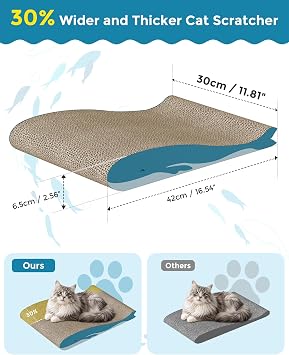 Cat Scratching Board 2PCS Cat Scratcher Extra Wide 42x30x6.5cm