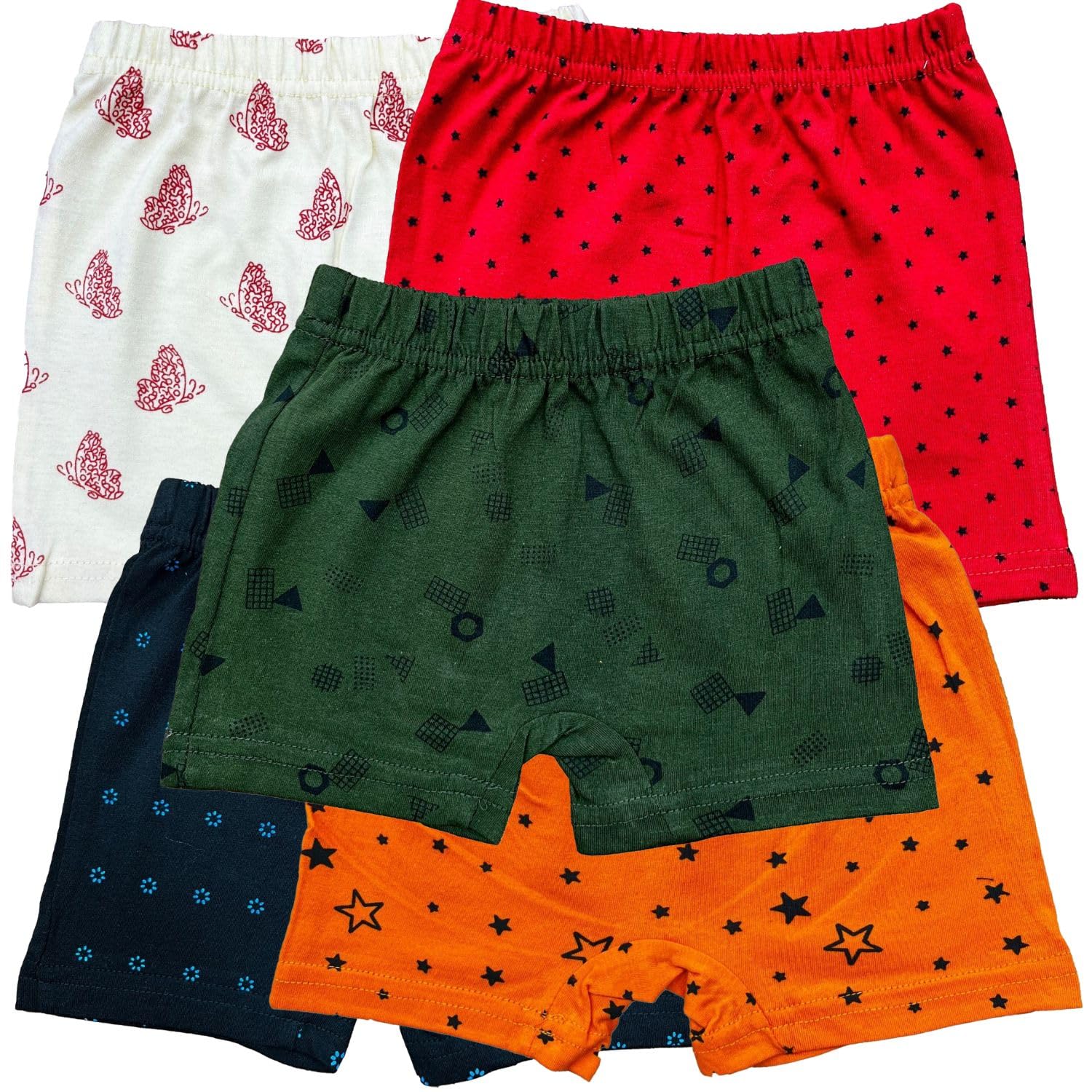 Fasha Kids Printed Unisex Bloomer Underwear 100% Cotton Soft Comfortable | Skin Friendly | Innerwear | Pack of 5-image-27