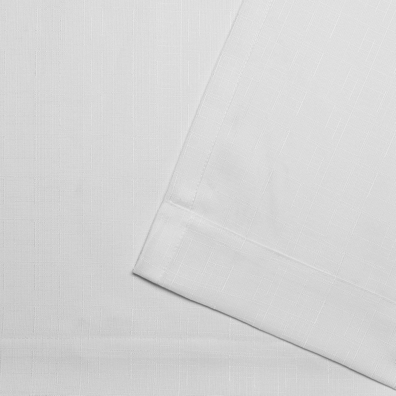 Exclusive Home Curtains Loha Tuxedo Tab Top Curtain Panel Pair, 54"x84", Winter White