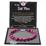 Easter Basket Stuffers for Teens, Mothers Day Gifts for Mom from Daughter Beaded Bracelets for Women Teen Girl Gifts Adjustable Charm Link Bead Birthday Graduation Gift for Her Girlfriend Sister
