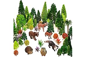48 Piece Animal Trees and Figures for HO Scale Projects