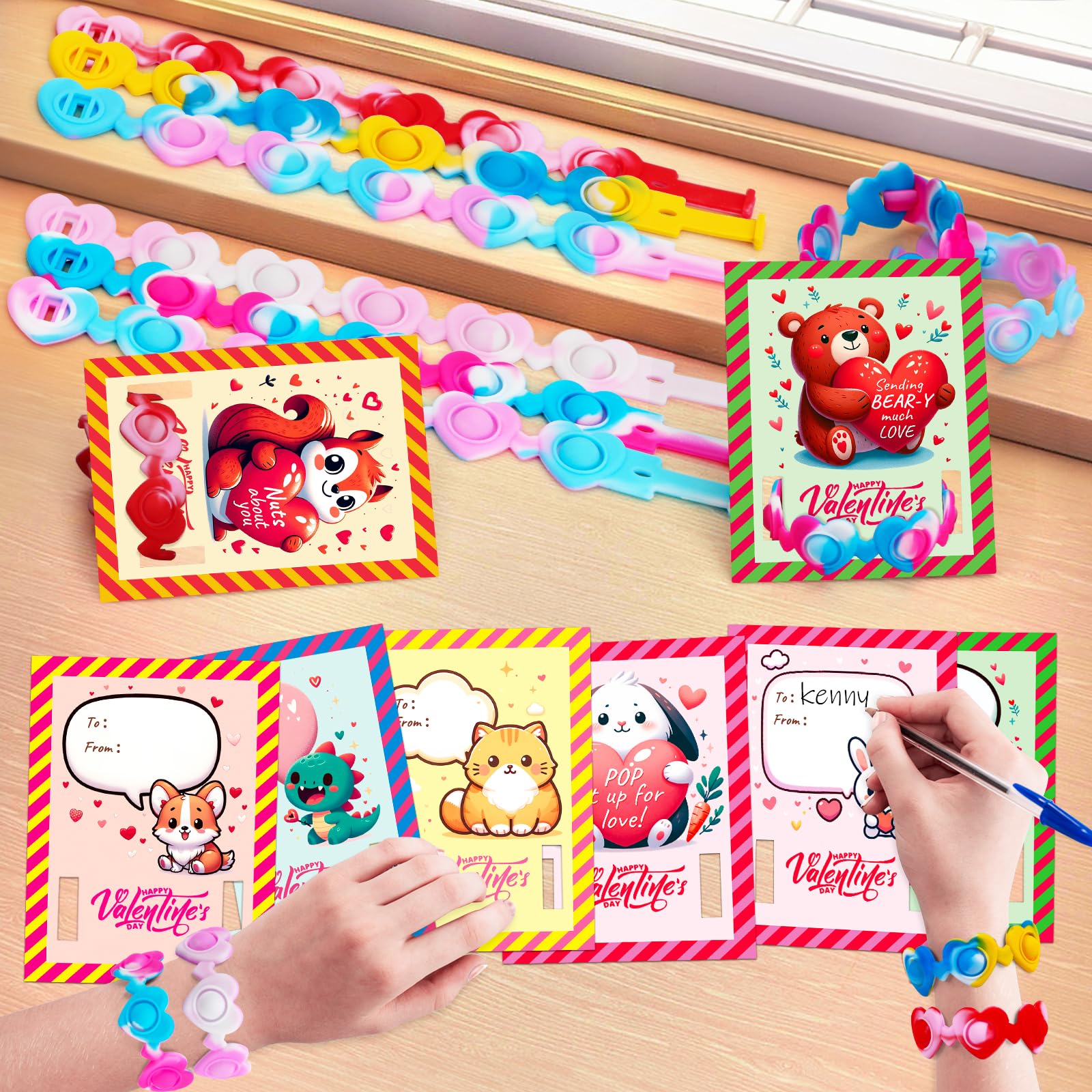 Snapklik.com : Valentines Day Cards For Kids Classroom, 30 PCS Pop ...