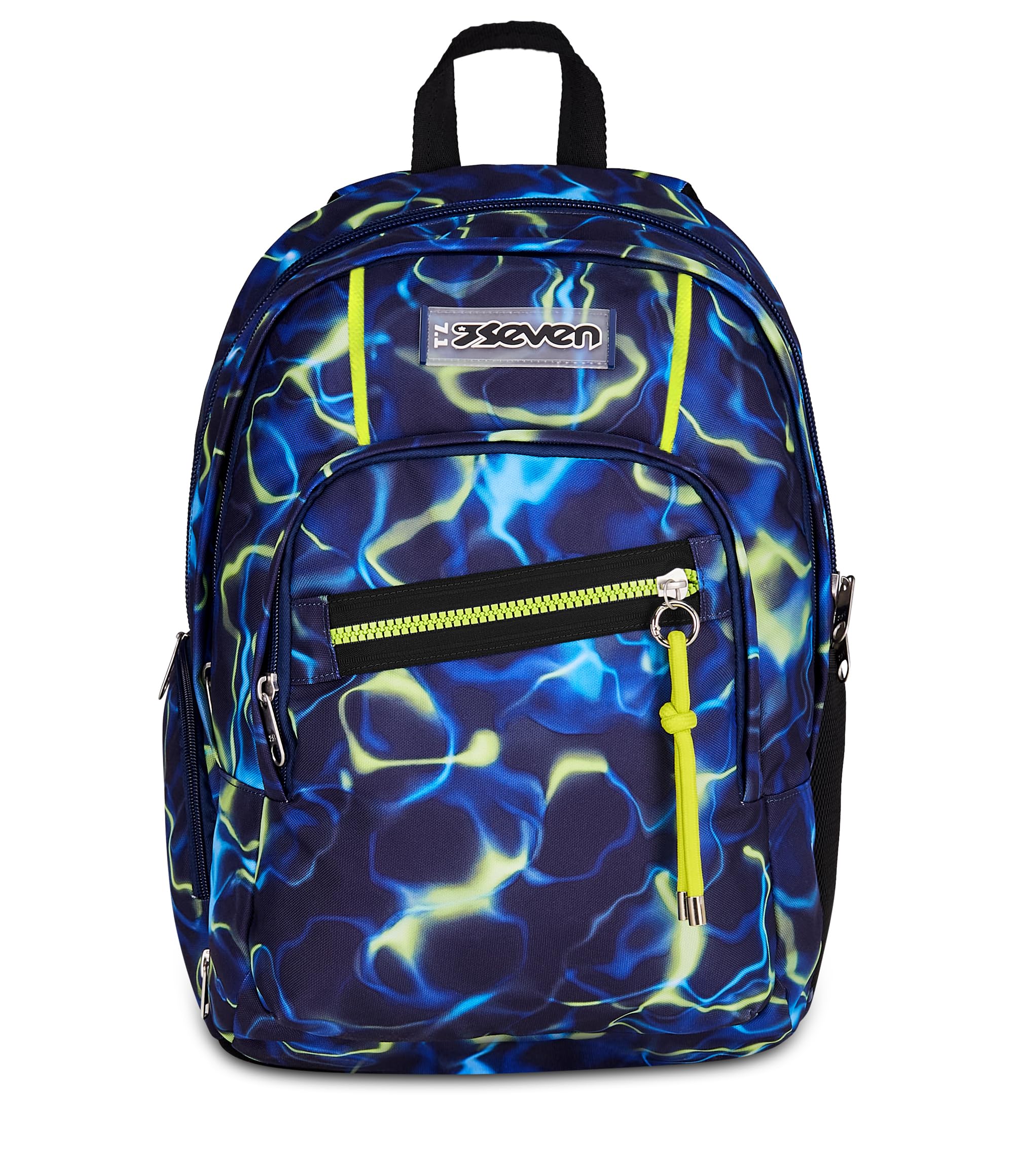 Seven Zaino Scuola Dual Detach ELECTRICVIBE BOY, Blu, 32 L, Doppio Scomparto, Multifunzione, Zaino Staccabile, Tasca con organizer, Scomparto porta pc, Scuola media e superiore, Bambino, Ragazzo