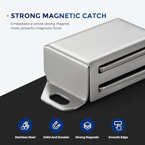 Miniatura 4 de Ravinte Imanes para puerta de gabinete, cierre magnético fuerte de 30 libras, cierre magnético resistente, cierre magnético para puerta de armario,