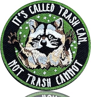 3 in 1pcs It's Called Trash Can, Not Trash Cannot Patch,Funny Iron/Sew on Embroidery Patches, Cute Meme Morale Patch for Backpacks, Dog Harnesses, Vests, Bags, Hats, Helmets, Jackets