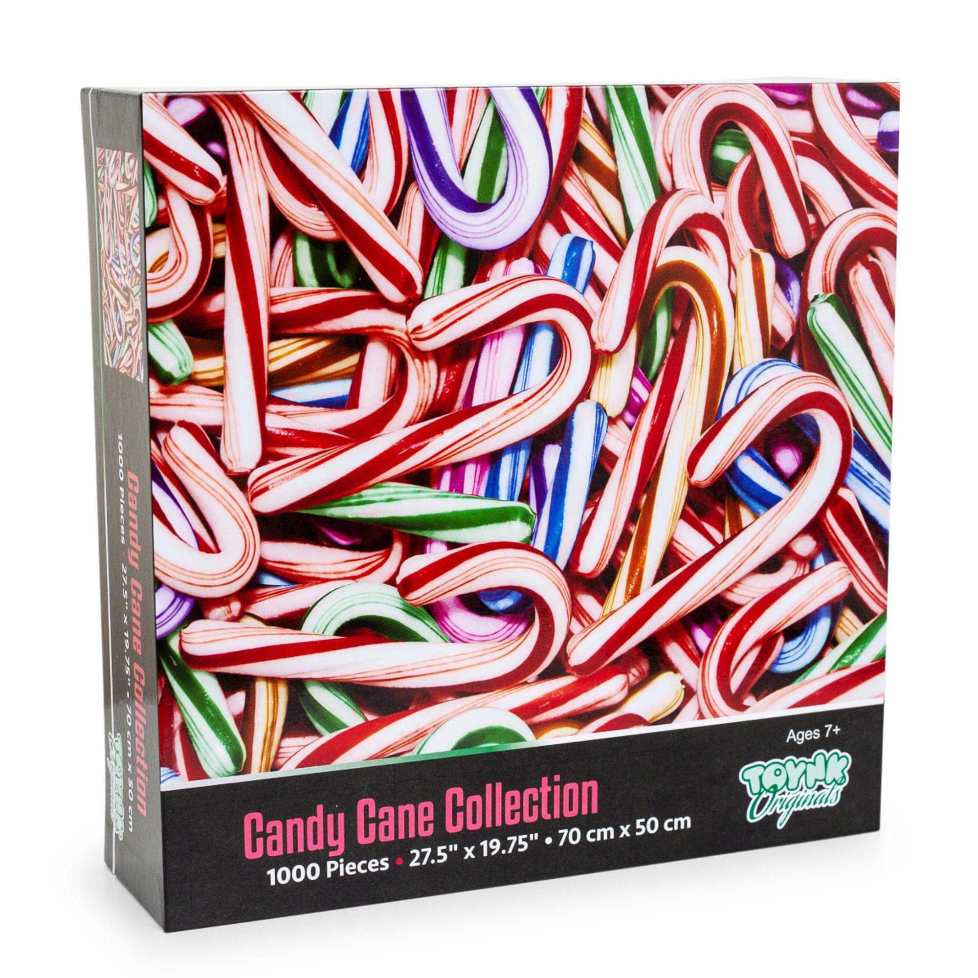 Candy Cane Collage 1000 Piece Jigsaw Puzzle, Red/White - Image 2