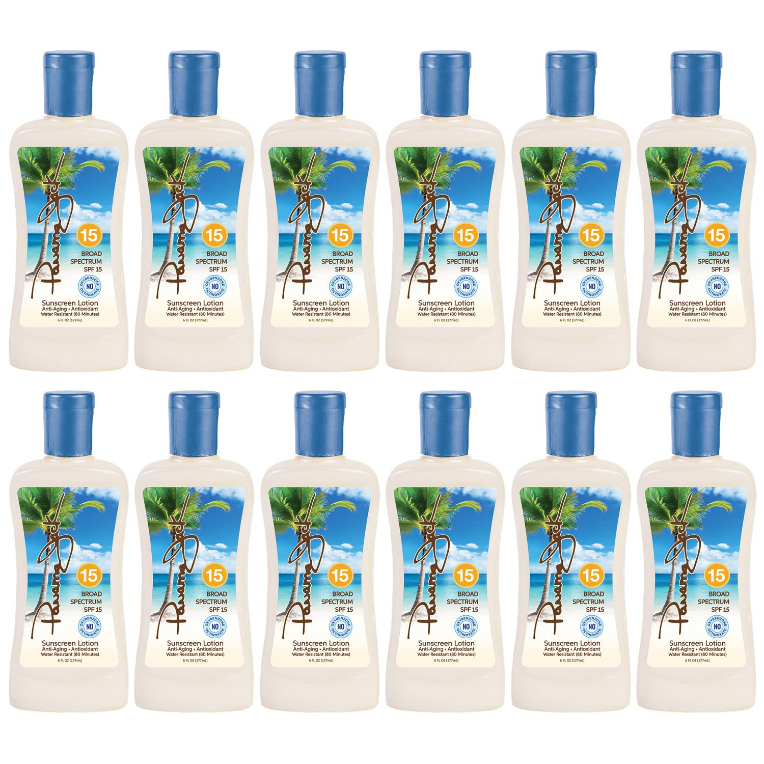 Panama Jack Sunscreen Suntan Lotion - SPF 15 Broad Spectrum UVA UVB Protection PABA Paraben Gluten Cruelty Free