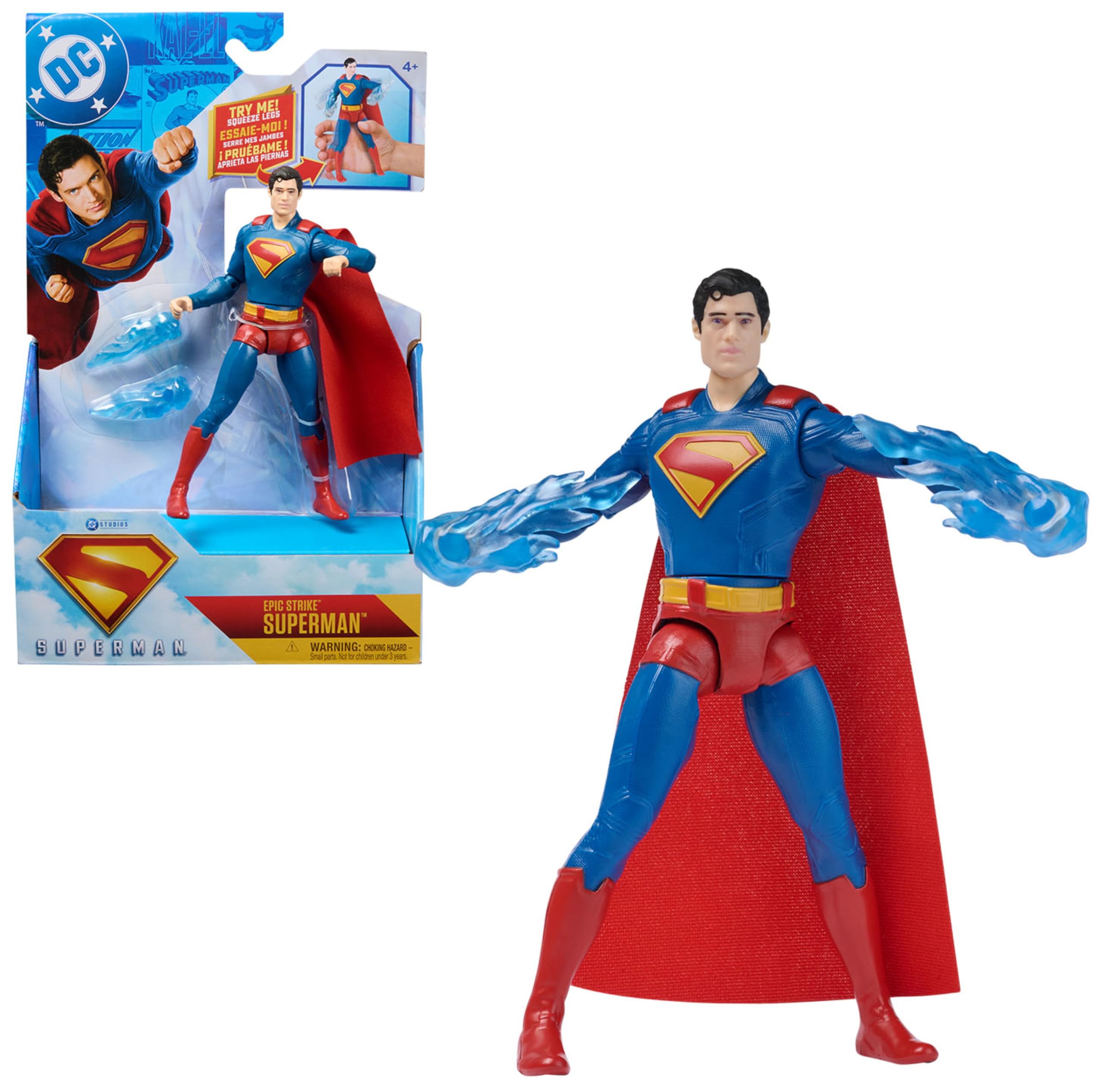 DC Comics, SUPERMAN, Green Lantern, Epic Strike Action Figure, 15-cm Tall, Authentic Movie Styling, Includes 2 Accessories, Kids’ Toys for Boys and Girls Aged 4 and Up