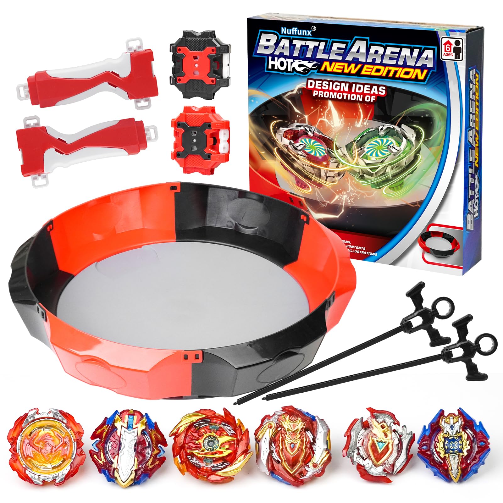 【中古】「未使用品」Top Spin 4 Amazon.com: Spinning Top Toy Set with 17.8in Stadium, 6 Spinning