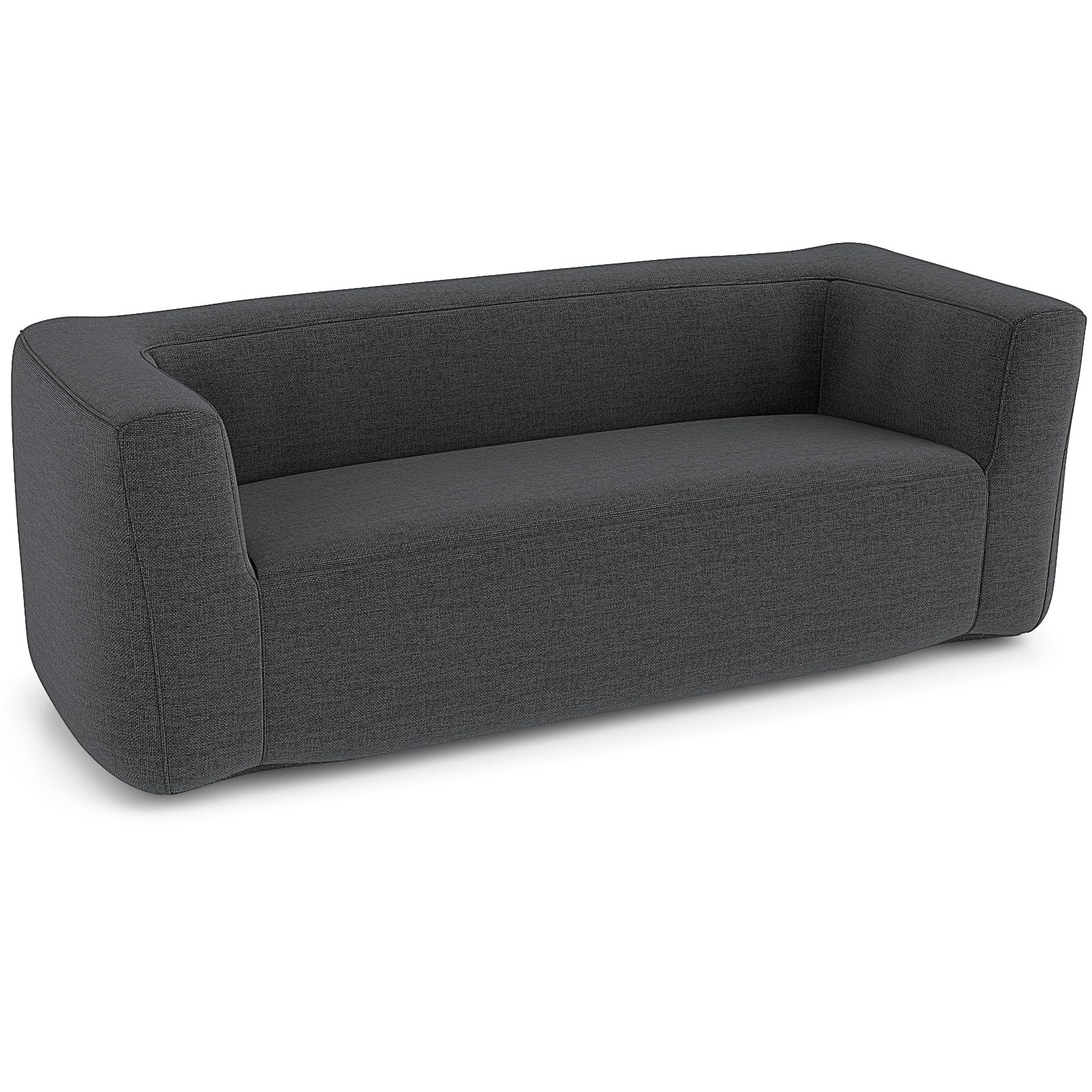 COSTWAY Double Inflatable Sofa, 2-Person Blow Up Couch with Detachable Cover, Wide Armrests & Spacious Seat, Portable Air Sofa Chair Floor Reading Gaming Lounge Seat for Living Room Bedroom (Grey)