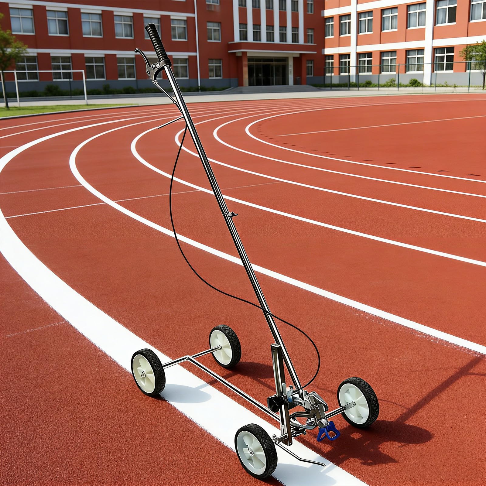 GTHTUHFD Parking Lot Striping Machine, Precise Line Drawing, Compatible With Any Spray Painter, For Runways & Parking Spaces