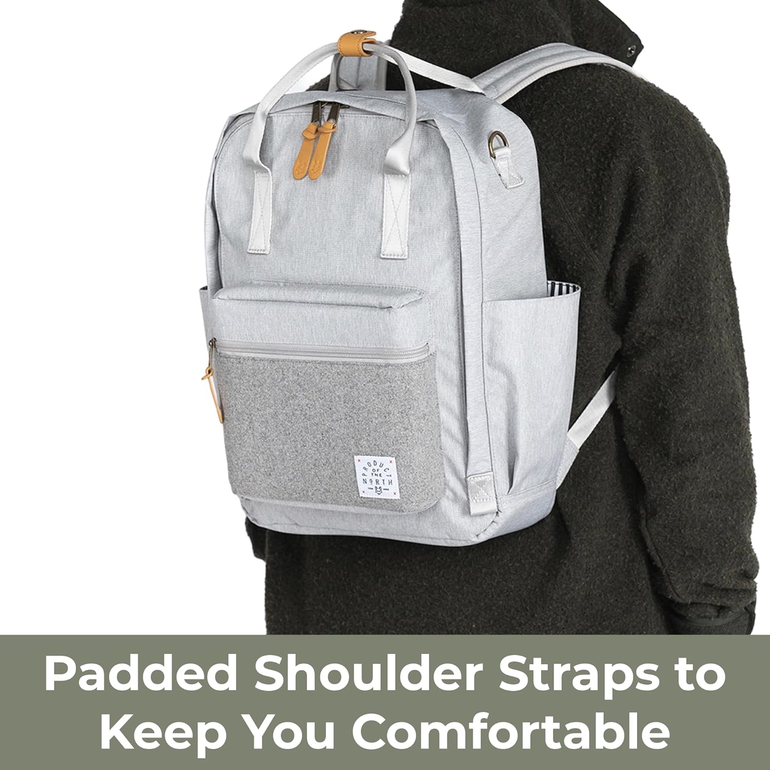 Product of the North Elkin Sustainable Diaper Bag Backpack - Heather Grey