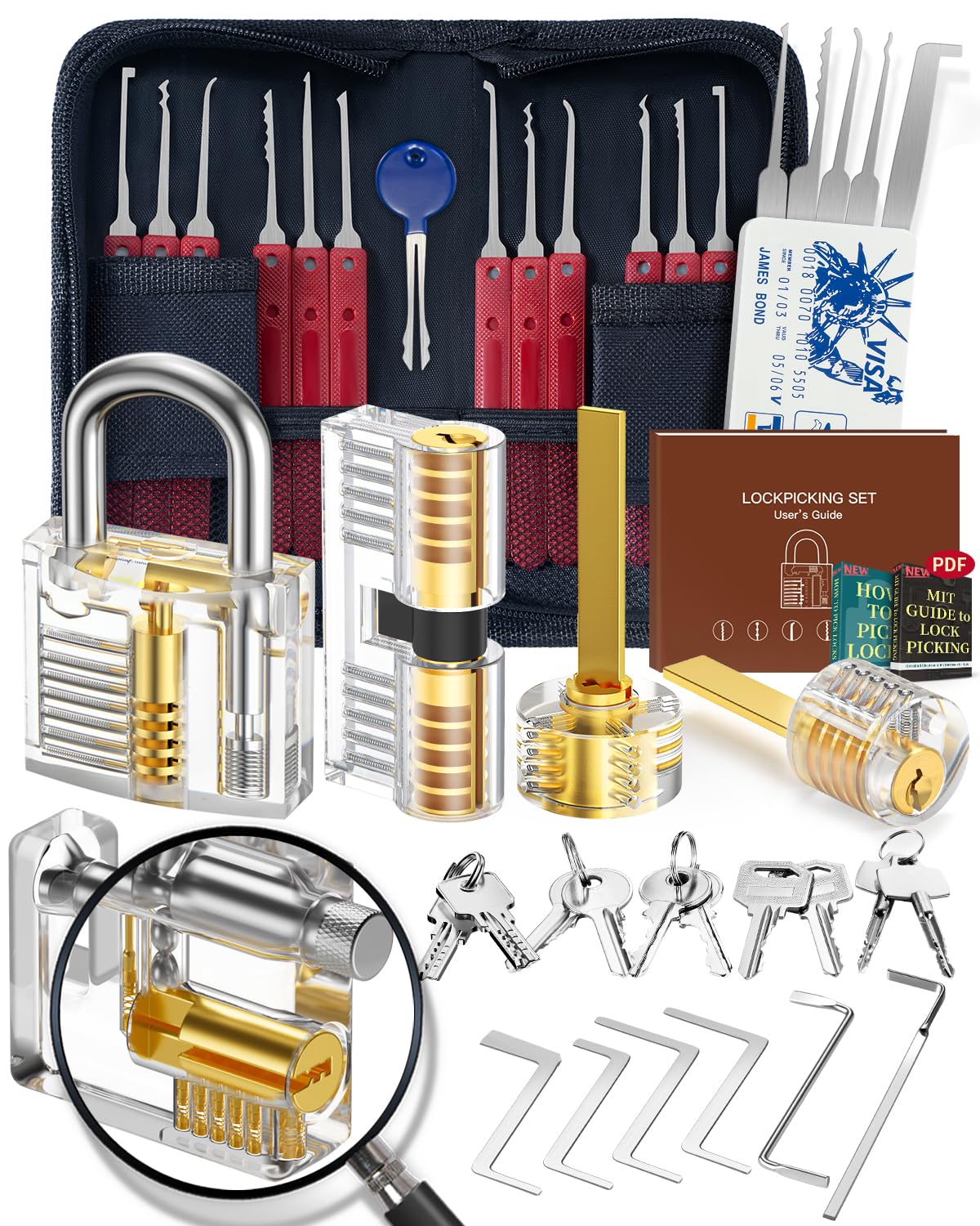 Set De Crochetage Magic Key CISA 3+3 Pour Serrurier Professionnel