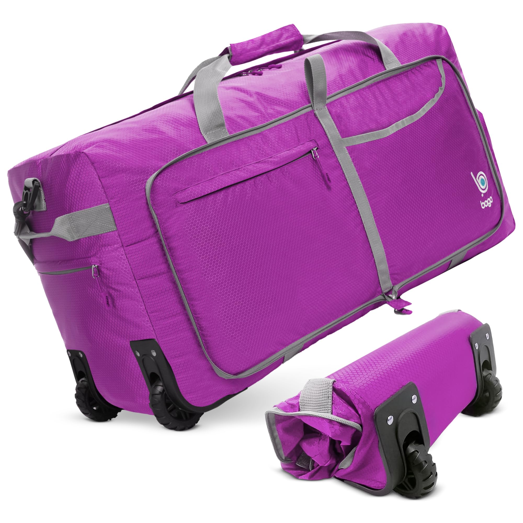 Bago Rolling Duffle Bag with Wheels - 30" 100L Foldable Weekender Bag, Waterproof Travel Duffel Bag, Heavy Duty lightWeight Duffle Bag for Traveling,