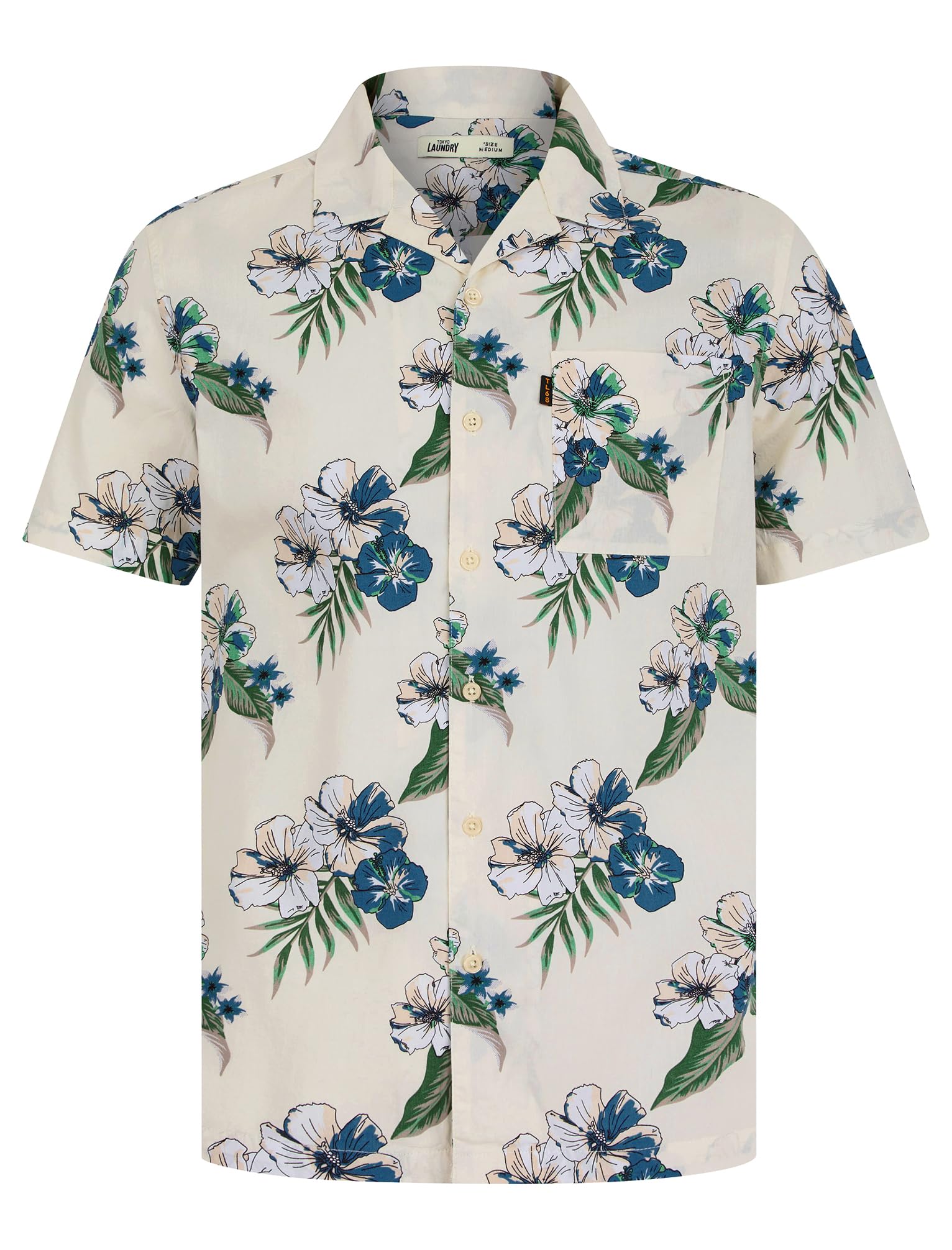 Tokyo Laundry Men's 'Jalisco' Floral Print Short Sleeve Open Collar Hawaiian Shirt