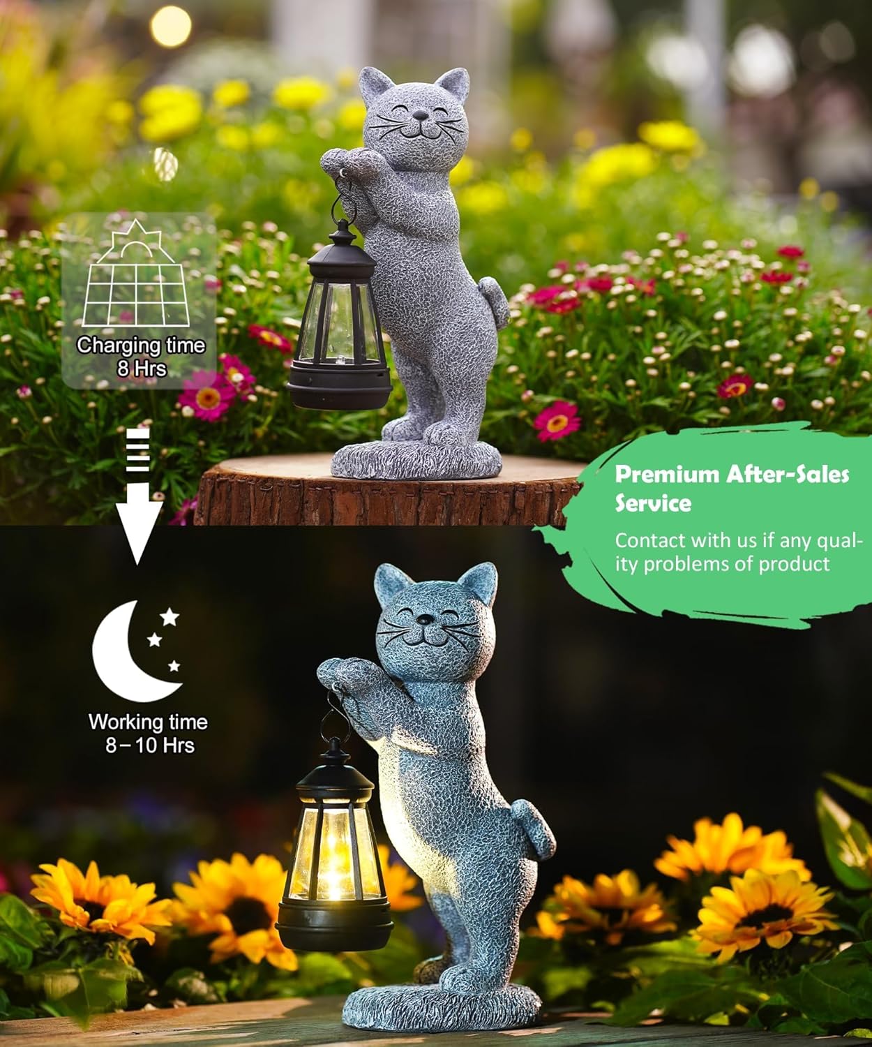 Qeeman Garden Outdoor Decor Statues: Art Figurines Decorations for Yard Patio Balcony Porch Lawn Ornaments - Gifts for Grandma Mom