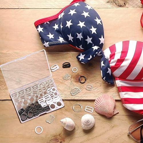 Miniatura 5 de 240 ganchos para brasier de traje de baño, correa de brasier, correa de repuesto deslizante para brasier y lencería, 3 estilos, 2 tamaños